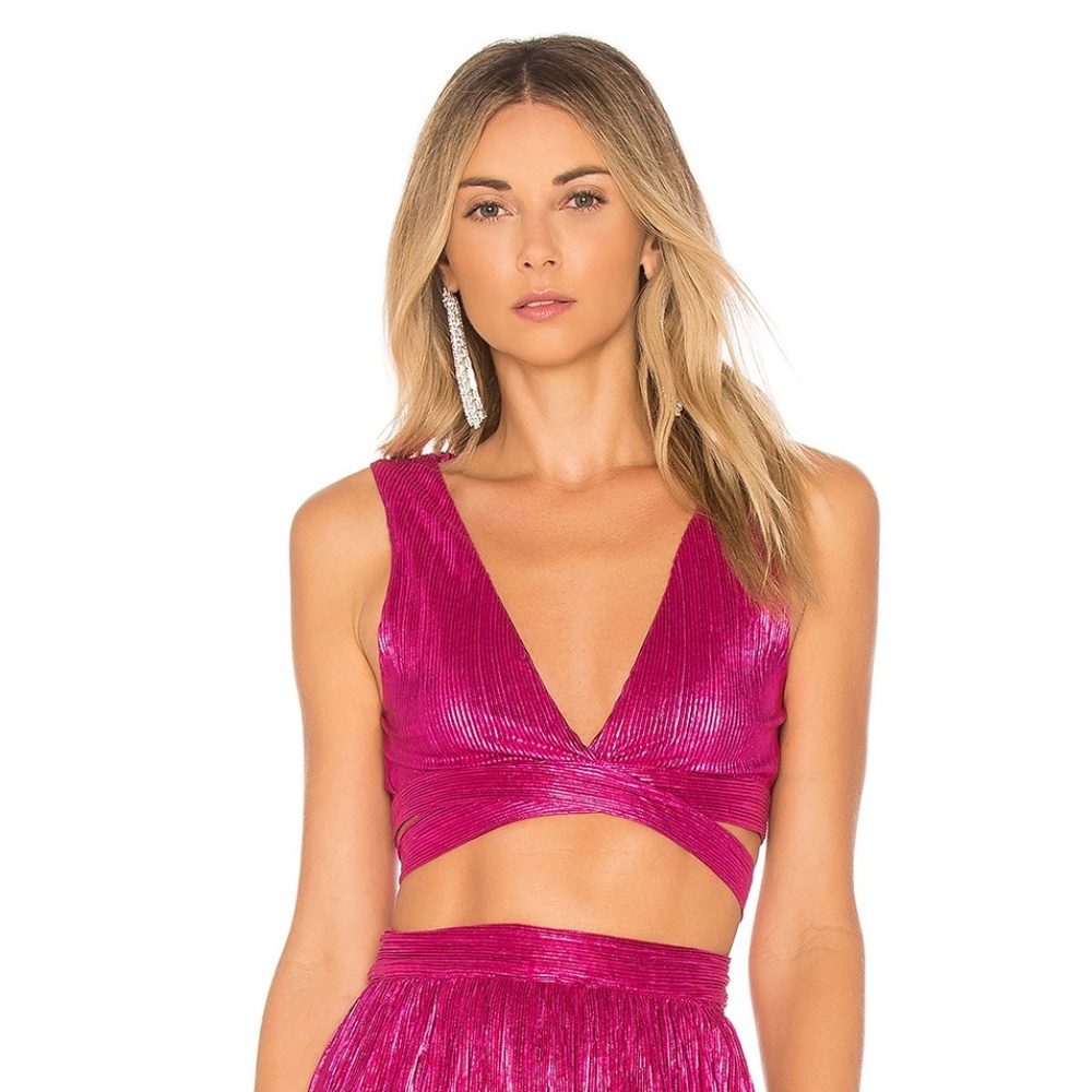 For Love & Lemons Marion Crop Top - Fuchsia NWT